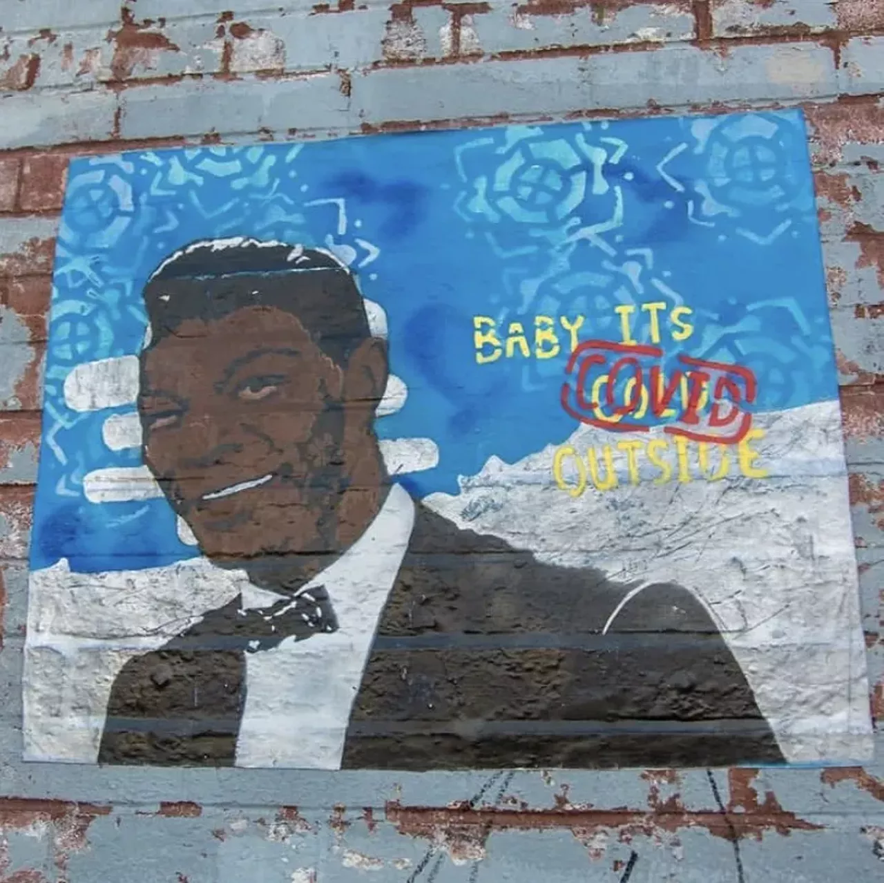Nat King Cole Baby it&#146;s COVID (cold) outside The Grove (4140 Manchester Avenue) Photo credit: Tracy Jane Weidel / @muralsofstlouis on Instagram