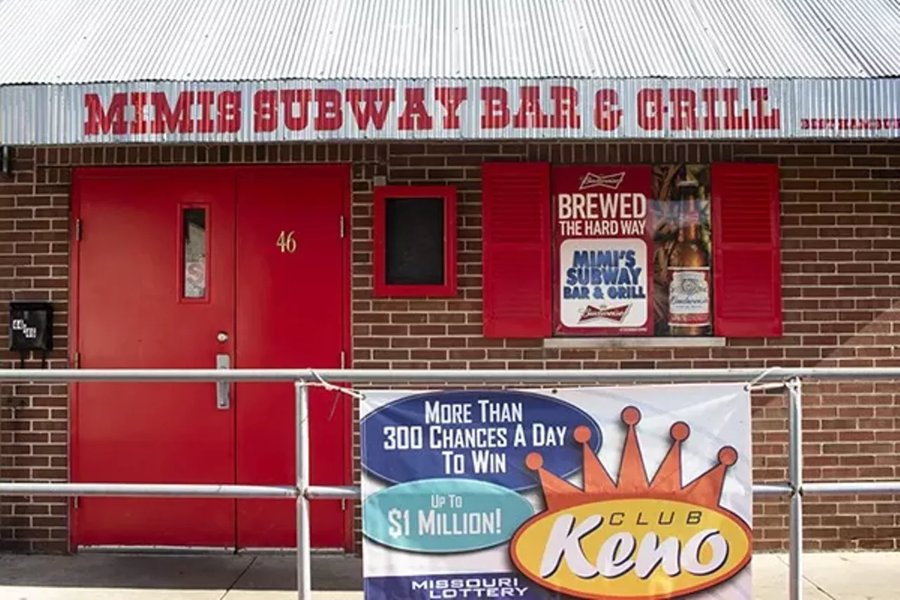 Mimi&#146;s Subway Bar & Grill (46 N. Florissant Road; 314-524-6009) This bar is more like a bomb shelter. Built way underground, this nearly windowless building with sixteen-inch-thick walls of solid concrete is home to some of the best drinking (and pizza) in all of North County. Read more about the uniqueness of Mimi's and the history behind the bar from our food critic, Cheryl Baehr, here. Photo credit: Cheryl Baehr