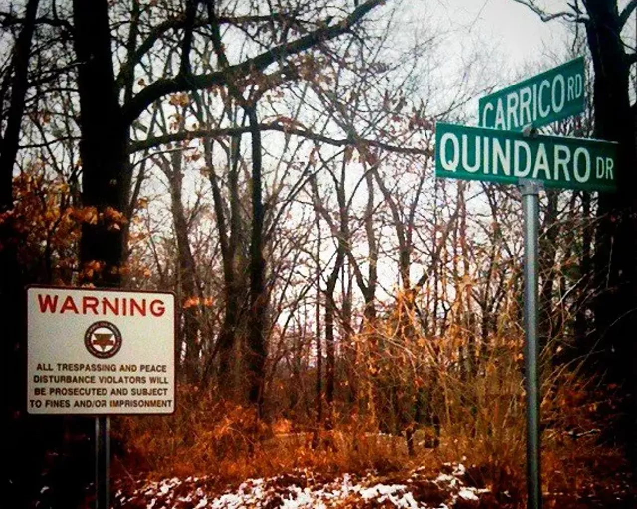 Bubblehead Road Carrico Road, Florissant, MO 63034 Legend has it that a family of genetic mutant "bubbleheads" lived at the end of this long, winding road near the banks of the Missouri River. It's just a street in a densely wooded neighborhood, but it's almost entirely downhill and creepy in the way that only quiet woods can be creepy. The rumor was that if you drove too far down the road and got too close to their property, the "bubbleheads" (sometimes described as victims of government chemical testing) would come out of the woods and scare you off. There are (multiple) no trespassing signs on this road to try to deter teenage visitors, but the legend lives on. Photo courtesy of Jaime Lees