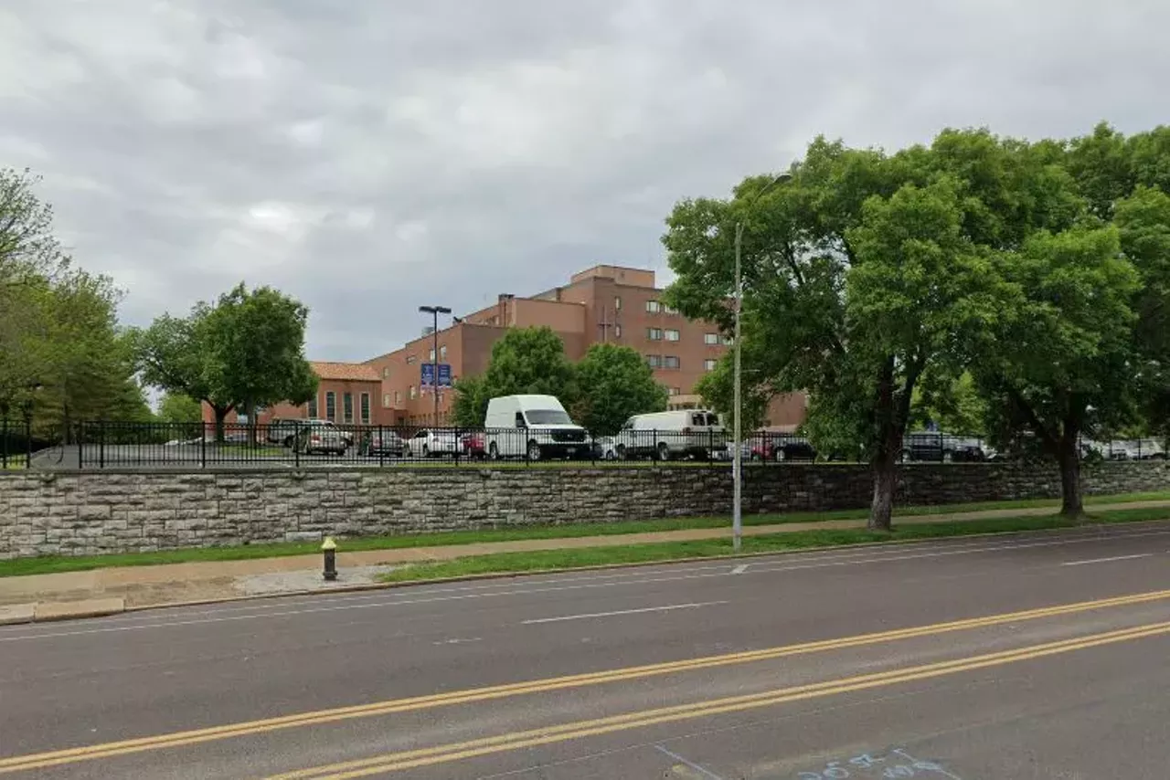 Alexian Brothers Hospital site 3933 South Broadway The wing where they treated the kid from The Exorcist has since been torn down, but it was right around this corner on South Broadway. The exorcism was performed on these grounds. Photo credit: screengrab from Google Maps