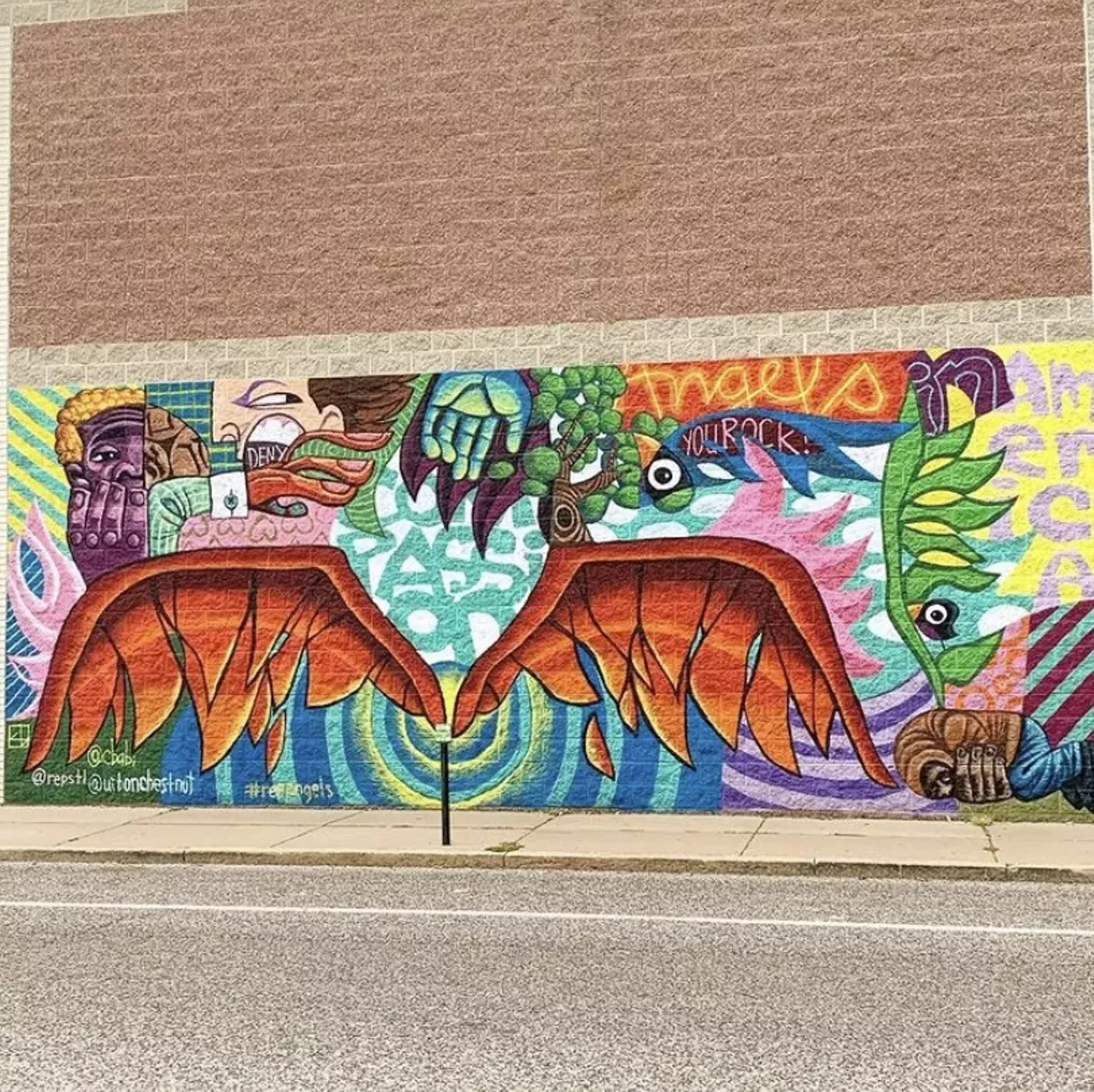 &#148;Angels in America&#148; The Grove by Urban Chestnut (4465 Manchester Avenue) This mural was inspired by Tony Kushner&#146;s &#147;Angels in America&#148; and commissioned by The Rep STL for their play &#147;Angels in America&#148; Photo credit: Riverfront Times / @riverfronttimes on Instagram