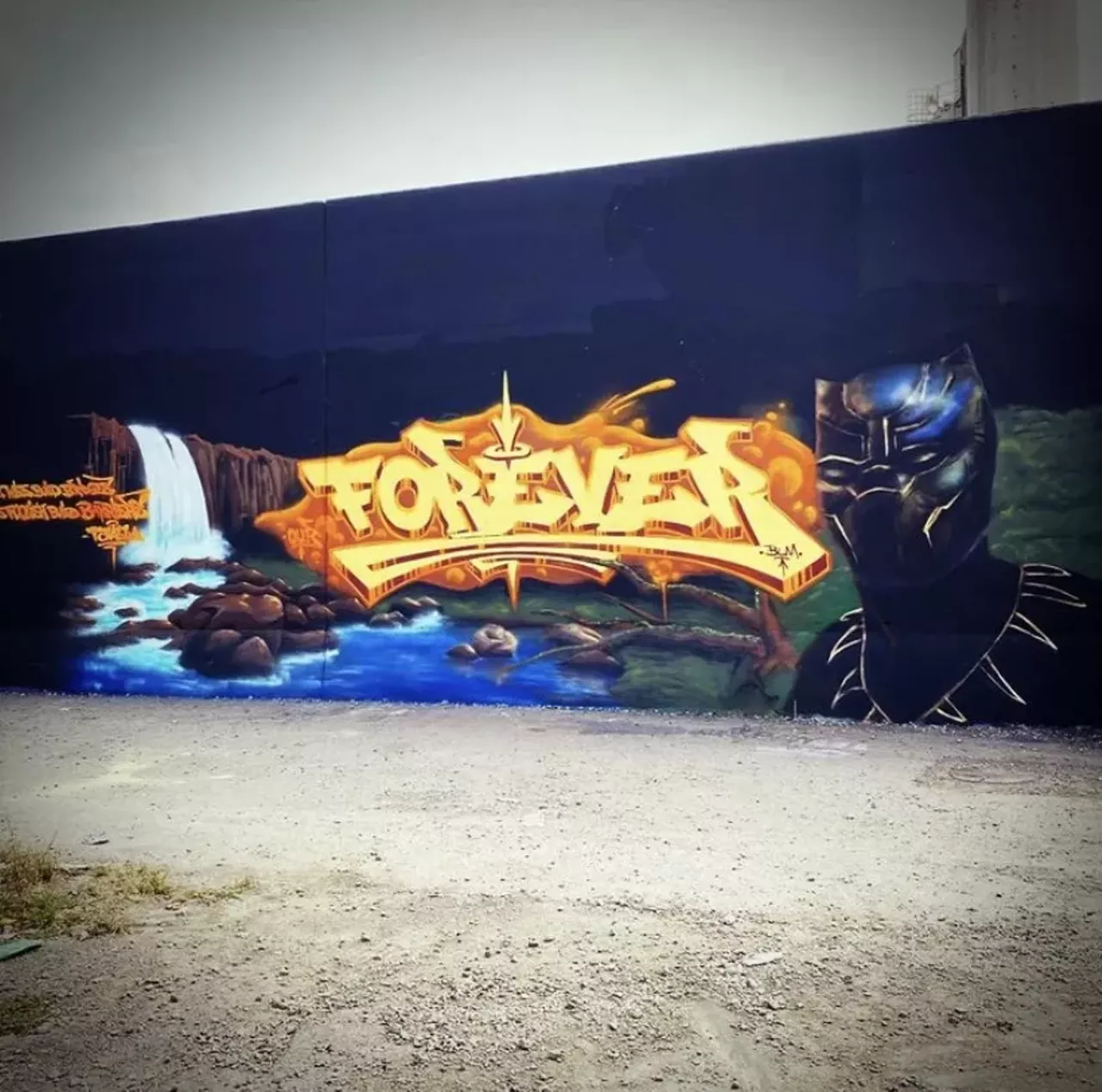 Wakanda Forever Located on the graffiti wall in downtown St. Louis Commemorating the late Chadwick Boseman Photo credit: Riverfront Times / @riverfronttimes on Instagram