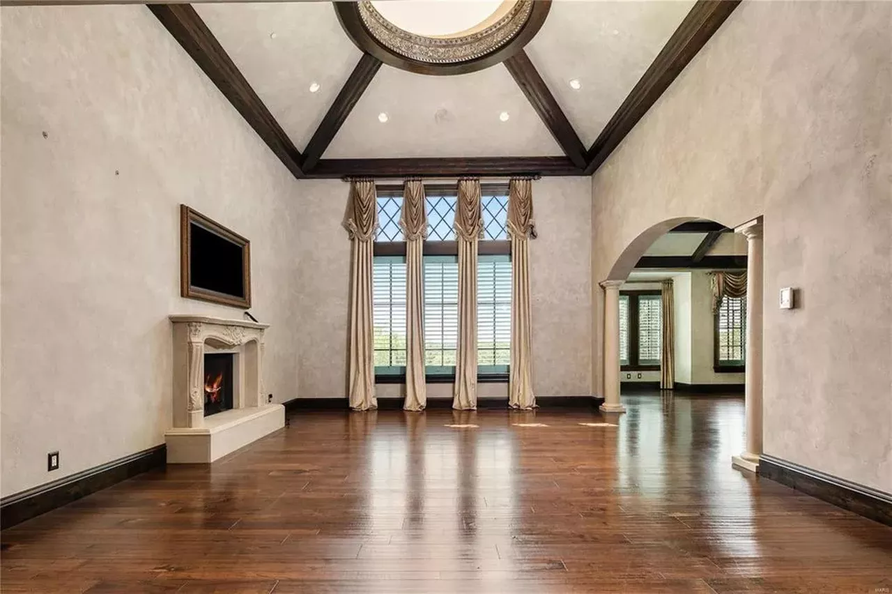 1705 N Woodlawn Ave, Ladue, MO 63124 $13,000,000 This is currently the most expensive house on the market in St. Louis. With seven bedrooms and thirteen bathrooms, there is much to explore on this property. In addition to 30,000 square feet of living space, there is a pool, a pond and an absolutely massive garage. Visit the listing page here. Photo credit: Realtor.com