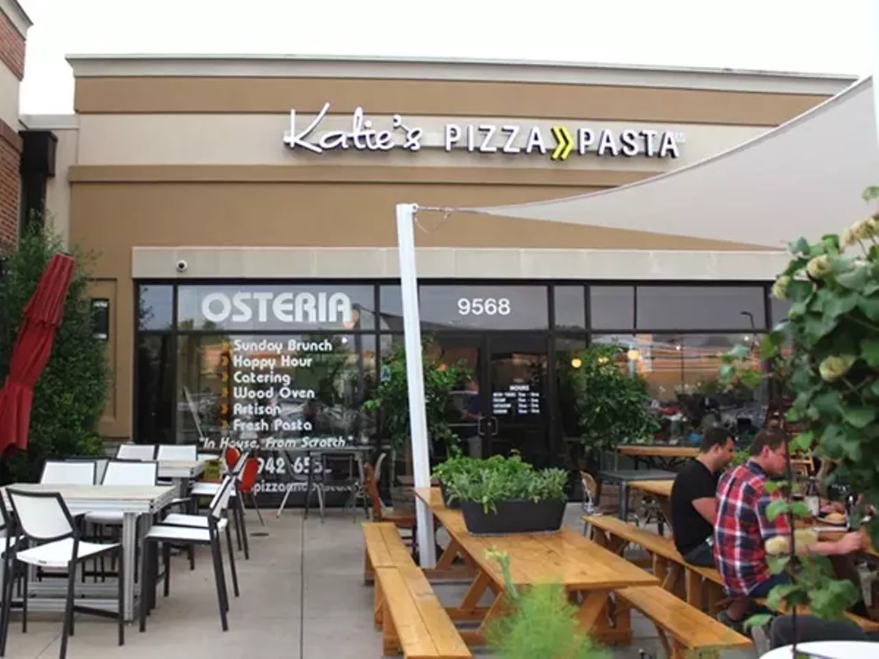 Katie&#146;s Pizza & Pasta Osteria (two locations, including 9568 Manchester Road, 314-942-6555) Both locations at Katie&#146;s have heated patios to keep you warm and cozy.