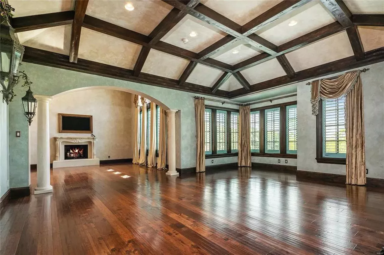 1705 N Woodlawn Ave, Ladue, MO 63124 $13,000,000 This is currently the most expensive house on the market in St. Louis. With seven bedrooms and thirteen bathrooms, there is much to explore on this property. In addition to 30,000 square feet of living space, there is a pool, a pond and an absolutely massive garage. Visit the listing page here. Photo credit: Realtor.com