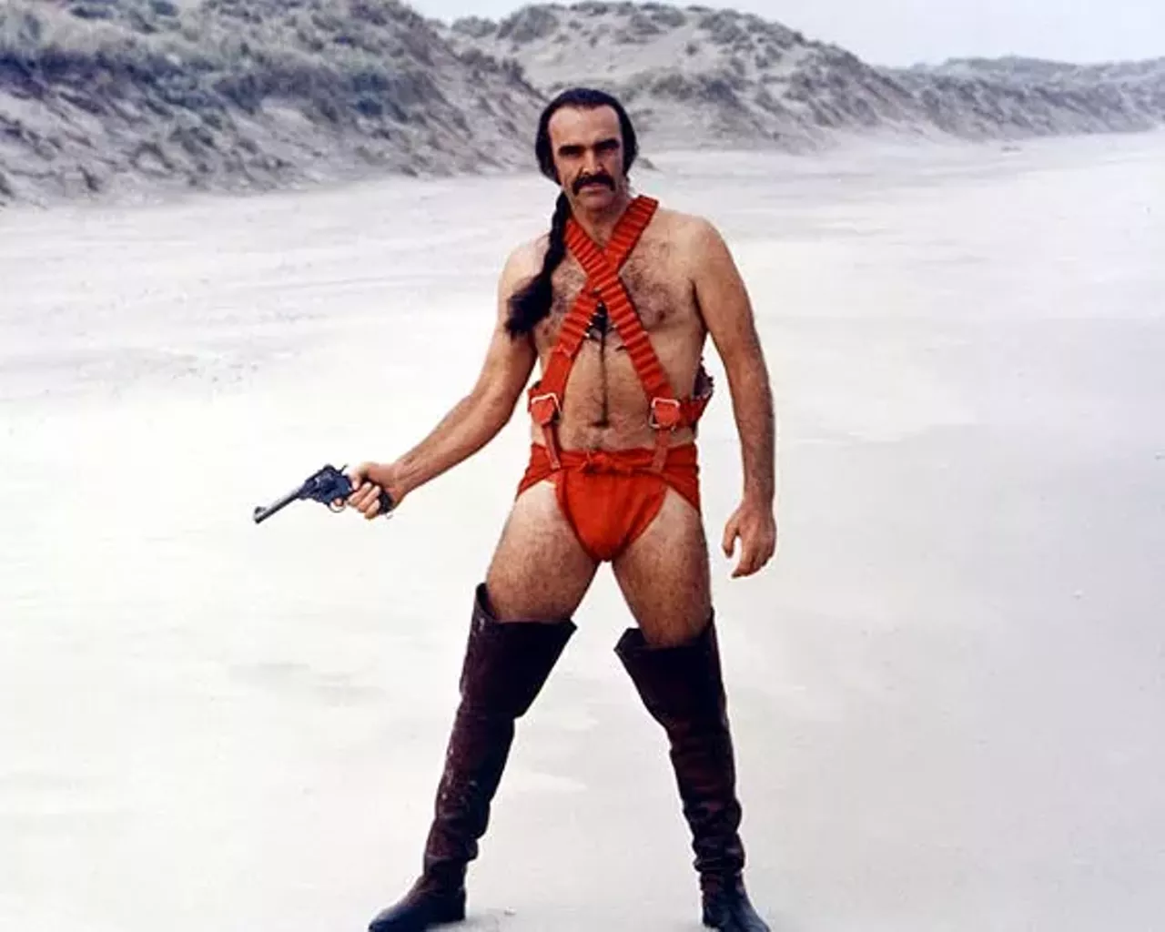 18. Zardoz (1974) A resident of 23rd-century Earth becomes involved in a revolution after discovering the hidden truth about society's rulers in director John Boorman's sci-fi drama. Sean Connery plays Zed, the central rebel, who begins the film as a member of the Exterminators, a band of skilled assassins who exact a reign of terror over the lesser Brutals. The Exterminators answer only to their god, a gigantic stone image known as Zardoz. Haunted by doubt about Zardoz's true divinity, Zed chooses to investigate. His disbelief is confirmed when the god proves to be a fraudulent tool of the Eternals, a secret society of brilliant immortals who pretend to divinity in order to exploit the masses. Knowing the truth, Zed sets out to reveal the hoax and destroy the Eternals' unjust rule. -- Judd Blaise