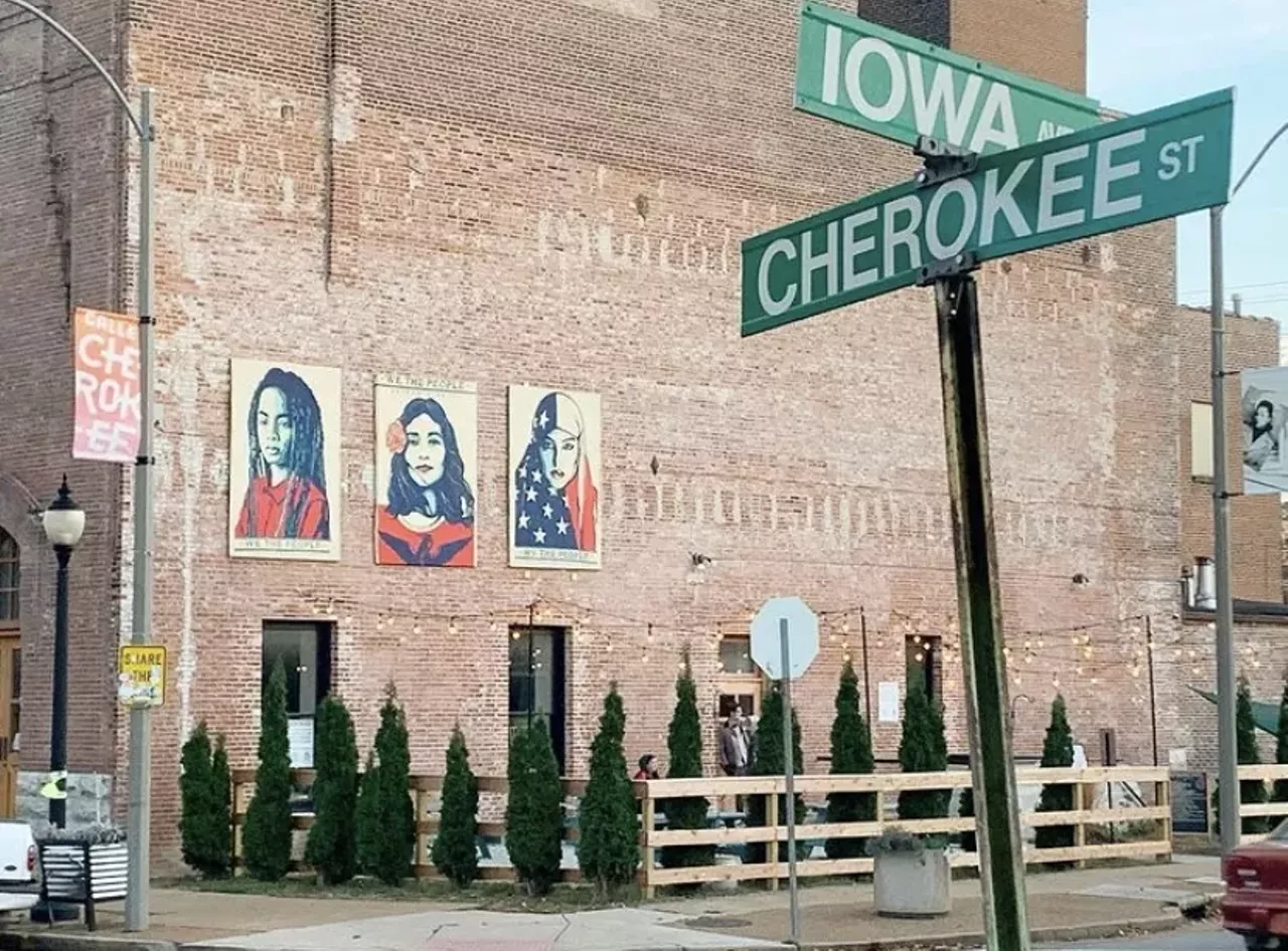 &#148;We The People&#148; Located on Cherokee Street (2719 Cherokee Street) Art by artist Shepard Fairey Photo credit: Riverfront Times / @riverfronttimes on Instagram