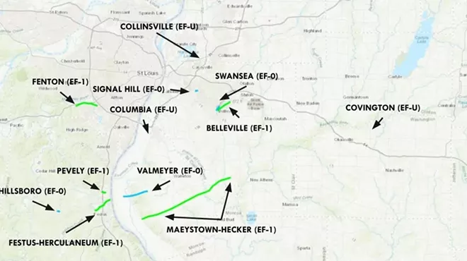 Image: St. Louis Was Surrounded by 12 Tornadoes Last Weekend