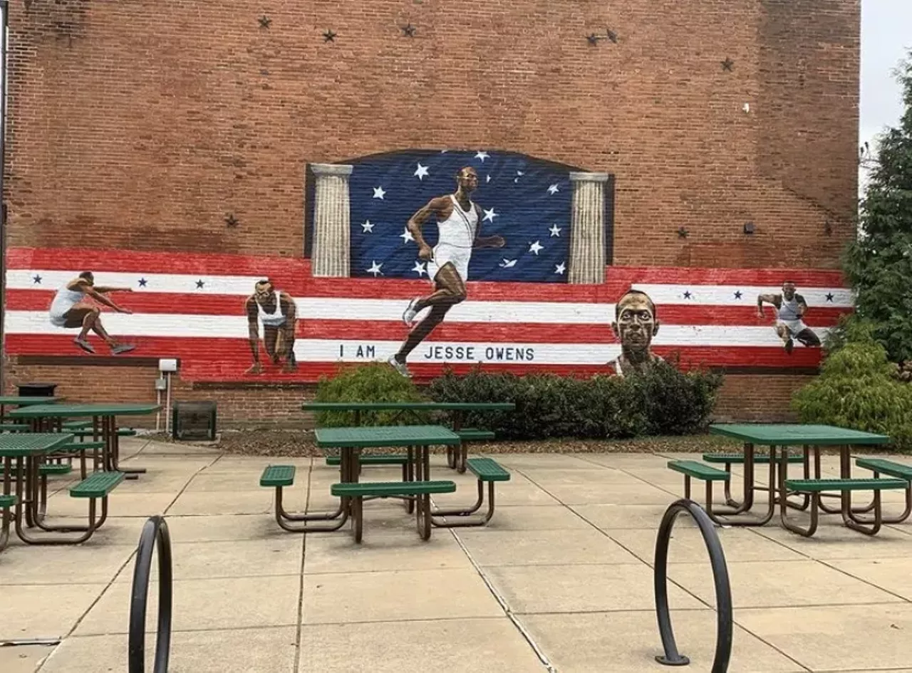 &#148;I Am Jesse Owens&#148; Located in Old North, across the street from Crown Candy diner (1401 St. Louis Avenue) Mural by Raw Canvas organization Photo credit: Riverfront Times / @riverfronttimes on Instagram