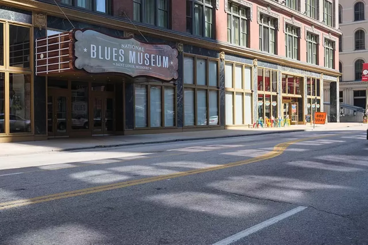 National Blues Museum (615 Washington Avenue; 314-925-0016) This is a relatively new attraction in St. Louis but it's quickly become a favorite. Opened in 2016, the National Blues Museum is a celebration of the style of music that put St. Louis on the map. The museum tells the story of the impact of the blues and the cultural history attached. They have some choice relics on display, including vintage records, instruments and clothing. Photo credit: Paul Sableman / Flickr