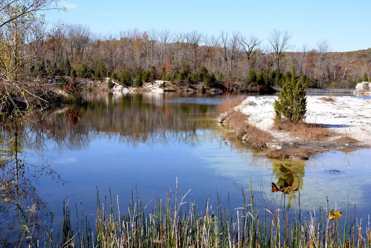 Klondike Park 4600 MO-94 Augusta, MO 63332 Estimated drive time: 49 minutes (Directions here) If you're into parks, explore Klondike, home of a white sand beach. Cabins are available for campers, too. Bonus: it can be accessed right off the Katy Trail, so you can have a two-in-one adventure. Photo courtesy of Flickr / George Shao.