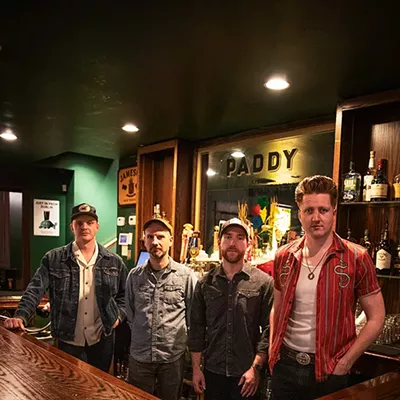 The band behind the bar at John D. McGurk's.