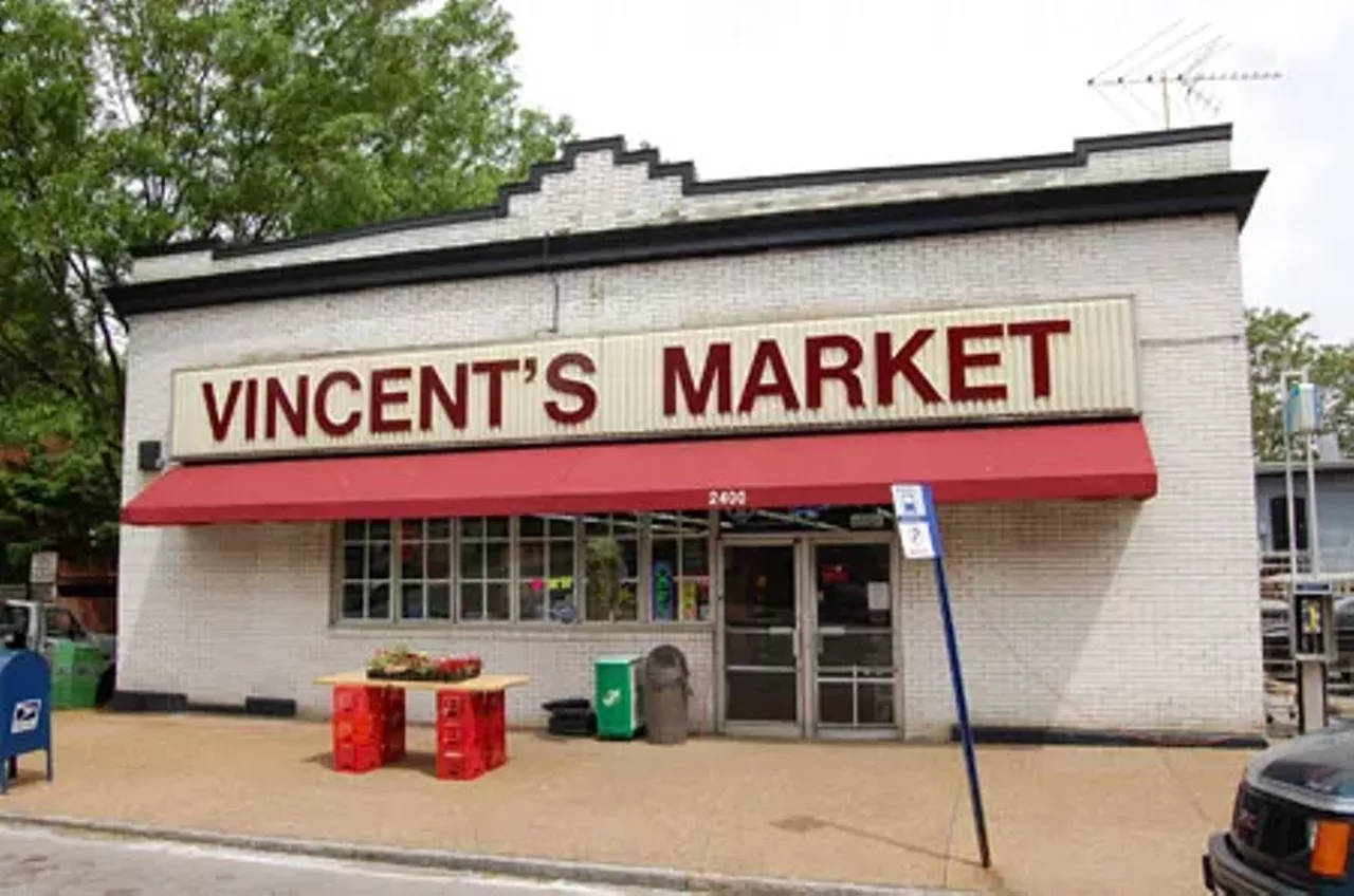 Now a grocery store, this building on 12th Street in Soulard formerly was a movie theater. A couple hundred chairs used to occupy the parking lot to the south for outdoor viewings.