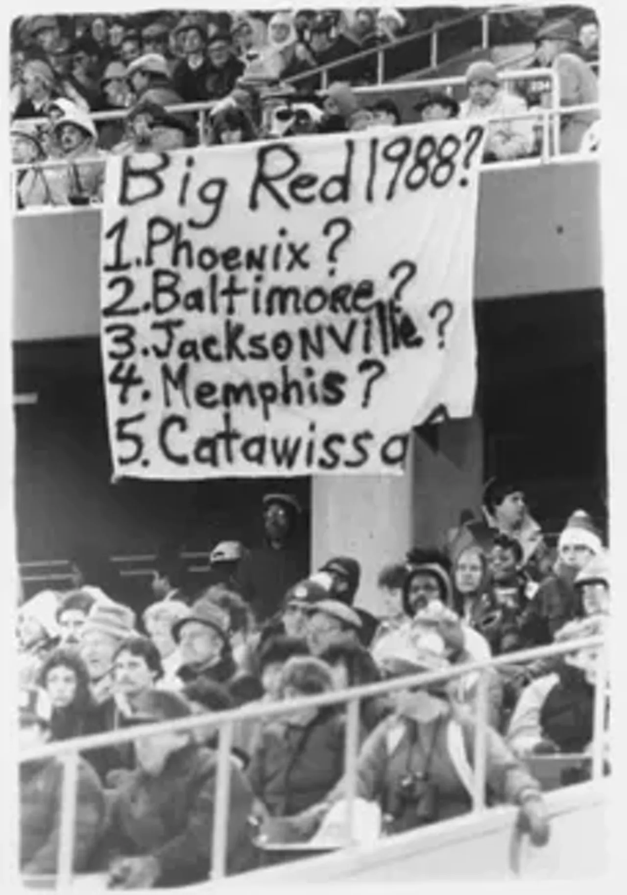 During the 1987 season, fans didn't know where the team was headed, just that Bill Bidwill was taking them out of town because the city would not help finance a stadium. Unreal takes back the Big Red The Ghosts of St. Louis Football