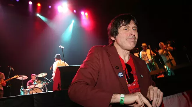 Beatle Bob in an uncharacteristically still pose, captured by photographer Nick Schnelle at an RFT Music Showcase in 2009.