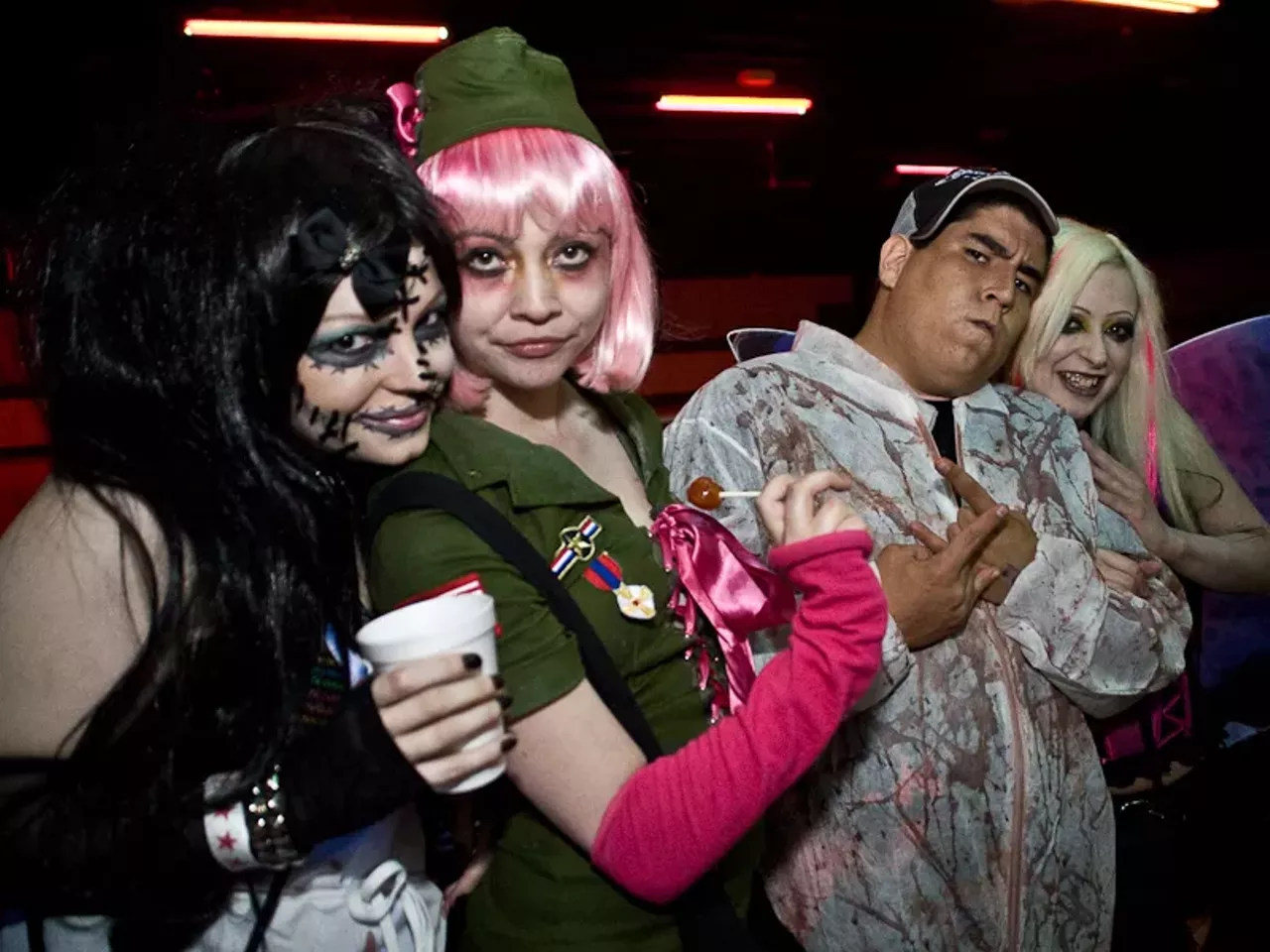 Ever wonder what haunted house fanatics do to get their gore fix during the off-season? They get gored up and go roller-skating, natch. From a party on June 12 at the Skatium on South Broadway. See more photos