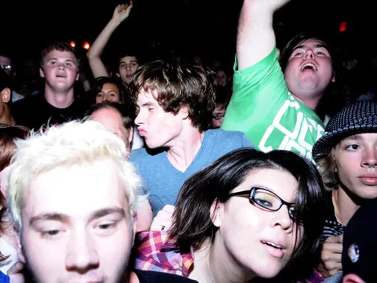 Just a few of the 400 or so fans who jammed into Off Broadway to see Brooklyn dance-punk duo Matt and Kim on August 23. See more photos.