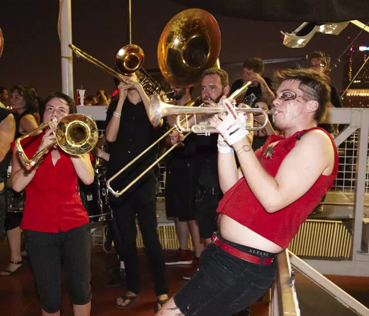 The What Cheer? Brigade -- a sort of punk rock marching band on tour -- stopped in St. Louis in August for a performance on the roof of the City Museum. See more.