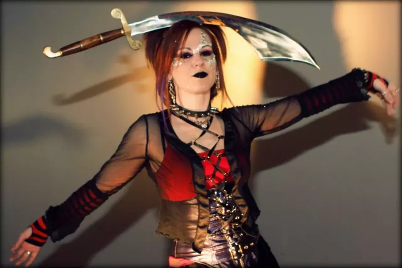 Molly Andrews and her fabulous sword-balancing routine.