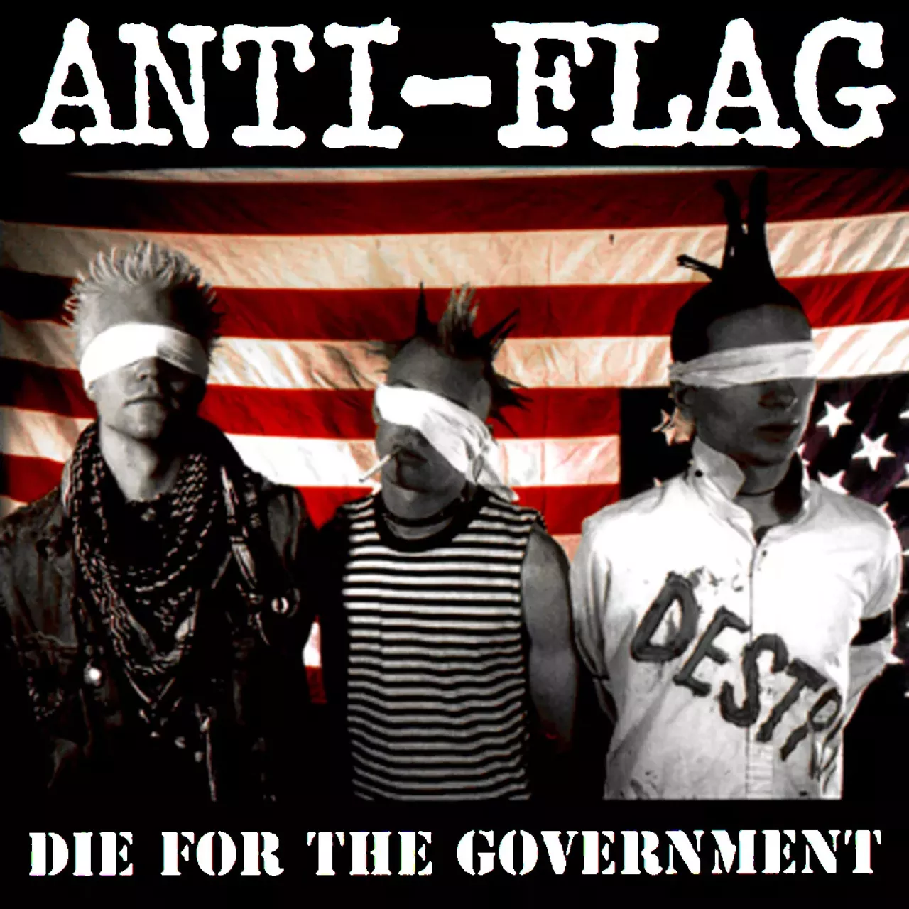 Anti-Flag - Die for the Government (1996) The first and, ahem, the best record by Pennsylvania punk band Anti-Flag, Die for the Government has the upside-down American flag (a common theme on this list) behind the band members. Anti-Flag went on to distance itself from the overtly-anti-American theme of this record. Always sad to see a band move from its roots to accommodate a larger audience.