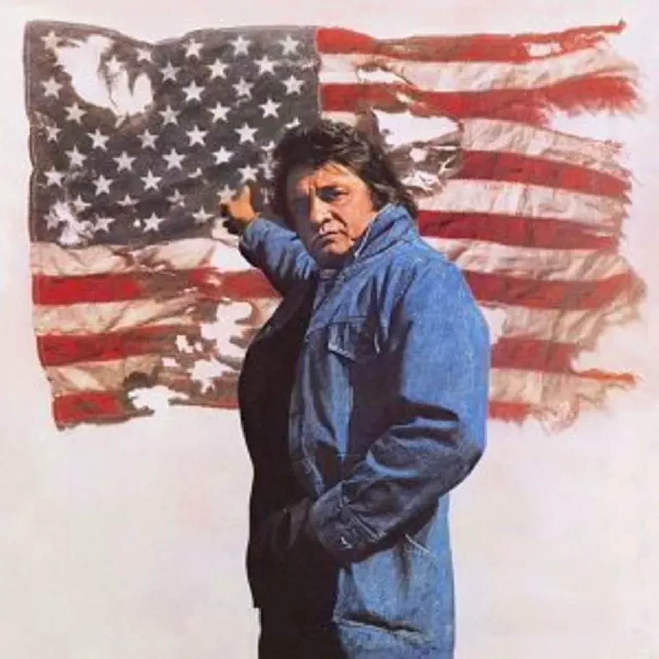 Johnny Cash - Ragged Old Flag (1974) Ragged Old Flag is one of Johnny Cash's only super-political albums. While much of his work dealt with ethical, social and political issues, Ragged Old Flag lays it on pretty thick. Even the title track and album opener was a spoken word tribute to America, not a traditional song.