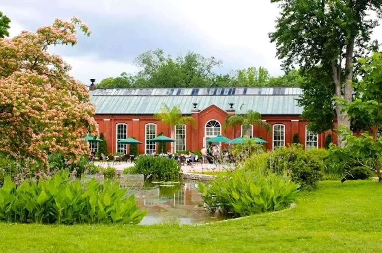 Cafe Madeleine 4256 Magnolia Ave. St. Louis, MO 63110 (314) 575-5658 Picnics aren&#146;t the only way to enjoy a meal in Tower Grove Park. Treat yourself to the French-inspired Sunday brunch at Cafe Madeleine, located in the Piper Palm House, the oldest standing greenhouse this side of the Mississippi. You&#146;ll be surrounded by beautiful plants and statues and have a view of the lily pad pond. Photo courtesy of Cafe Madeleine.