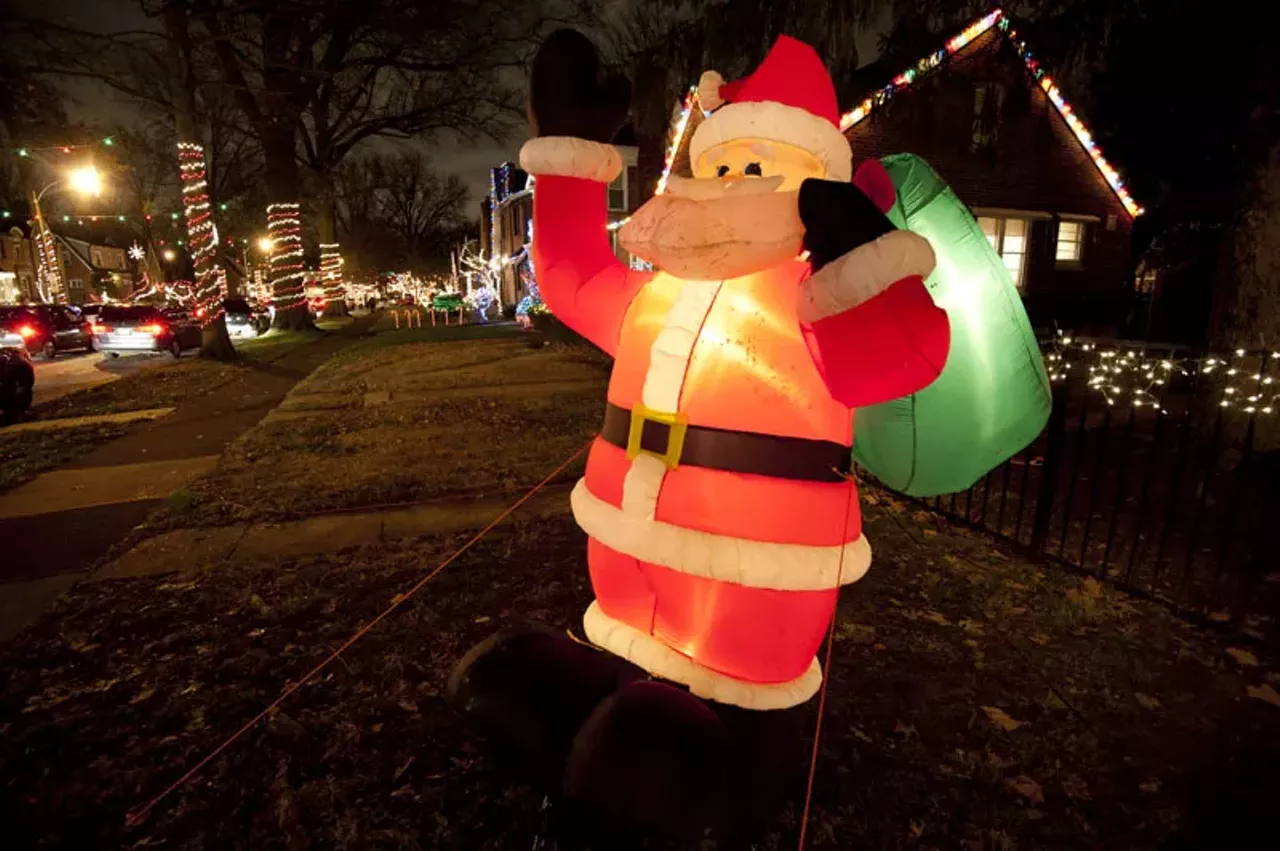 The sights on "Candy Cane Lane" (aka the 6500 block of Murdoch Avenue).