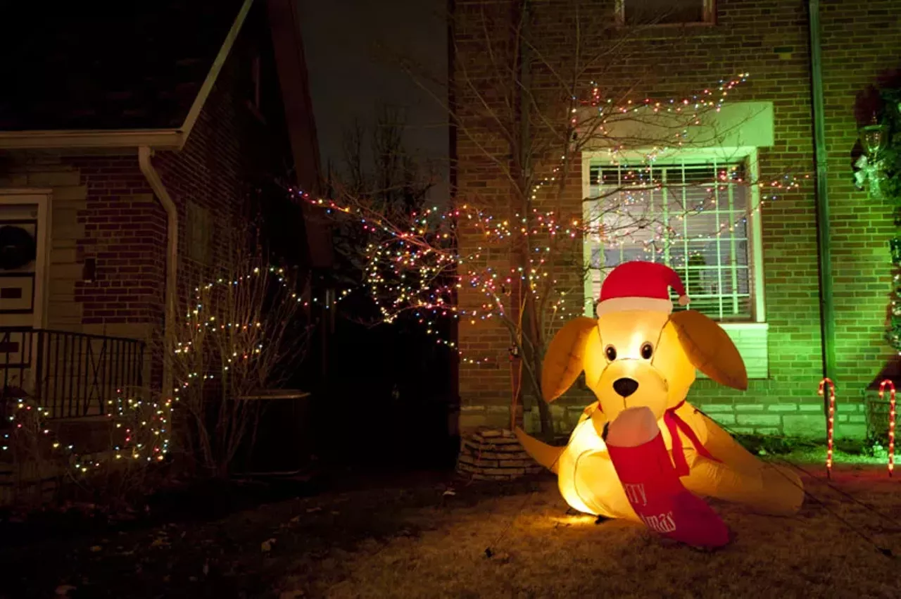 The sights on "Candy Cane Lane" (aka the 6500 block of Murdoch Avenue).