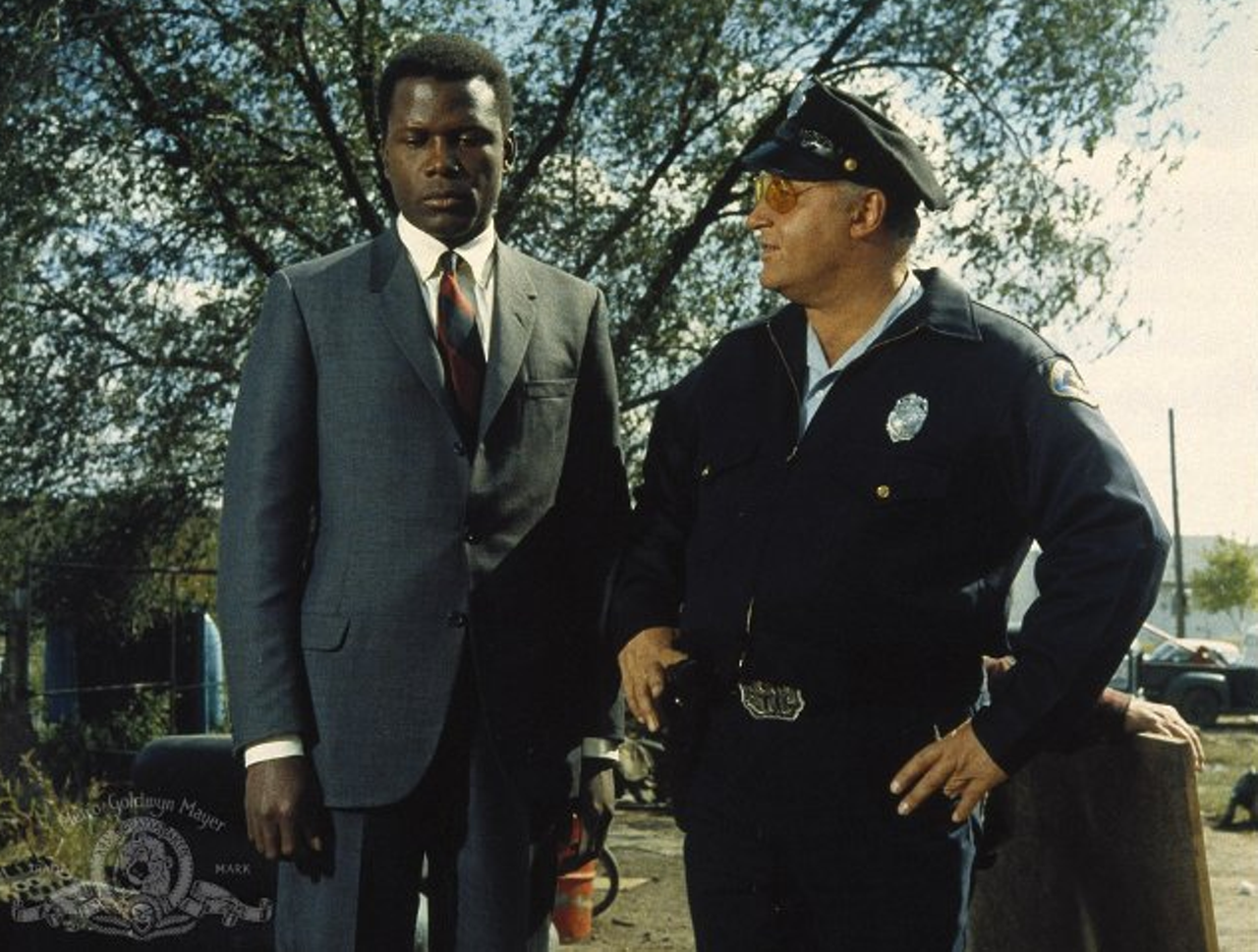 In the Heat of the Night (1967) A winner of five Academy Awards -- but not one for Sidney Poitier's powerful performance -- In the Heat of the Night pairs Poitier's Detective Virgil Tibbs with Rod Steiger's Police Chief Bill Gillespie. "Now just what do you do up there in Pennsylvania to earn that kind of money?" asks an incredulous Gillespie about money found on Tibbs, to which Tibbs responds, "I'm a police officer." The two work together to solve a murder, but only after Tibbs' police chief back in Philadelphia tells him to stay in Mississippi to solve the crime.
