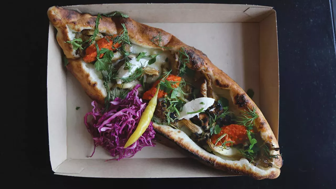 Vegetable pide from Balkan Treat Box in Webster Groves