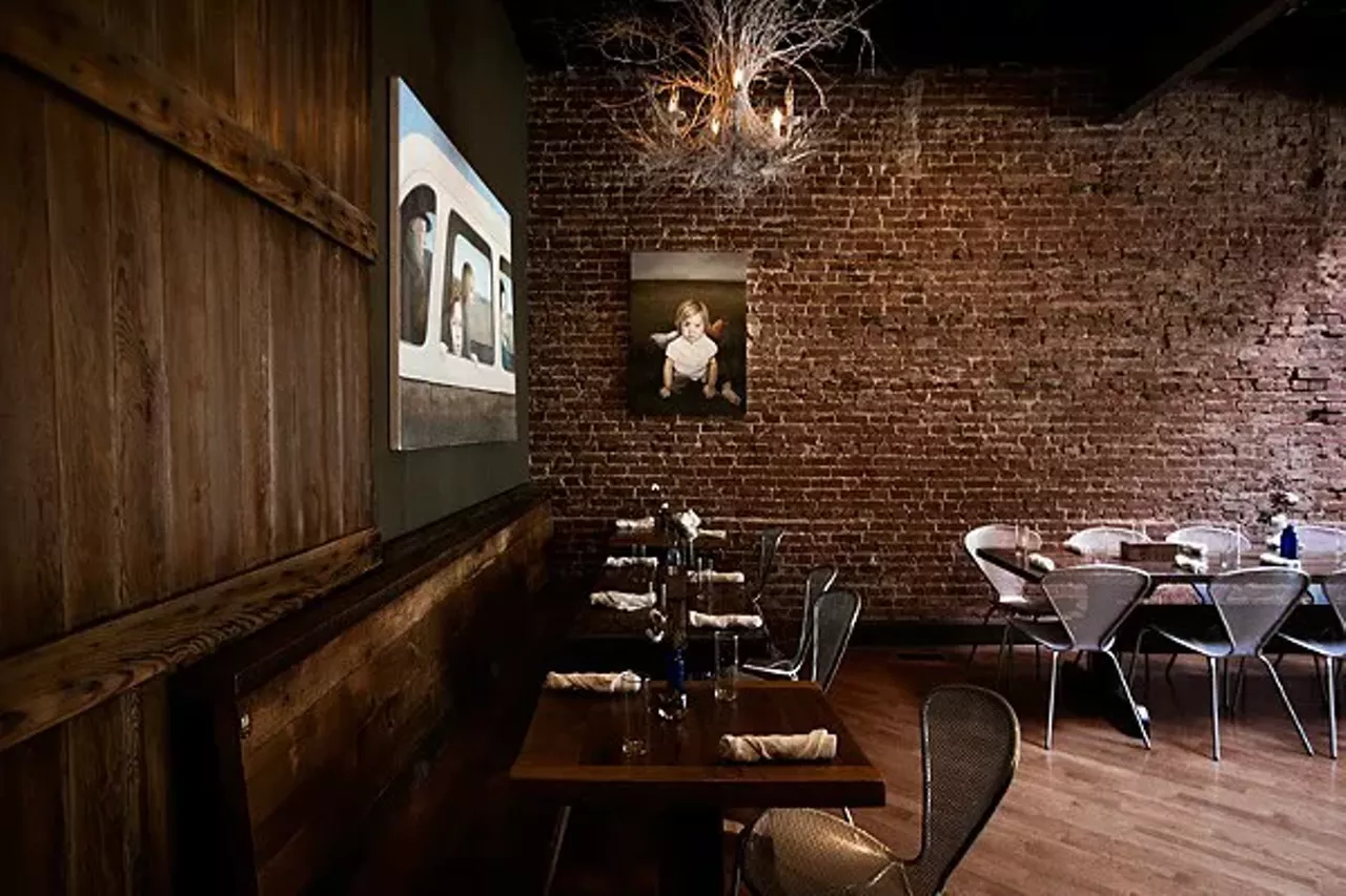 Juniper (360 North Boyle Avenue; 314-329-7696) "To call Juniper cozy is an understatement. The interior looks as if Brooklyn hipsters rehabbed a barn in Kentucky bluegrass country. Exposed brick, lofted ceilings and built-in bookshelves set an inviting scene while vintage refrigerators and centerpieces of cotton blossoms and juniper sprigs add a touch of whimsy. It's the kind of place that necessitates craft cocktails and smoked meat, both of which are in abundant supply." - Cheryl Baehr Photo credit: Jennifer Silverberg