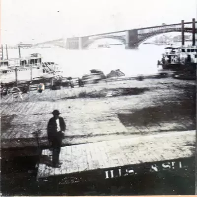 Behind the Mississippi Nights building in 1890. Before it became a nightclub, the Mississippi NIghts building was a home to a pork packing plant and a syrup company.