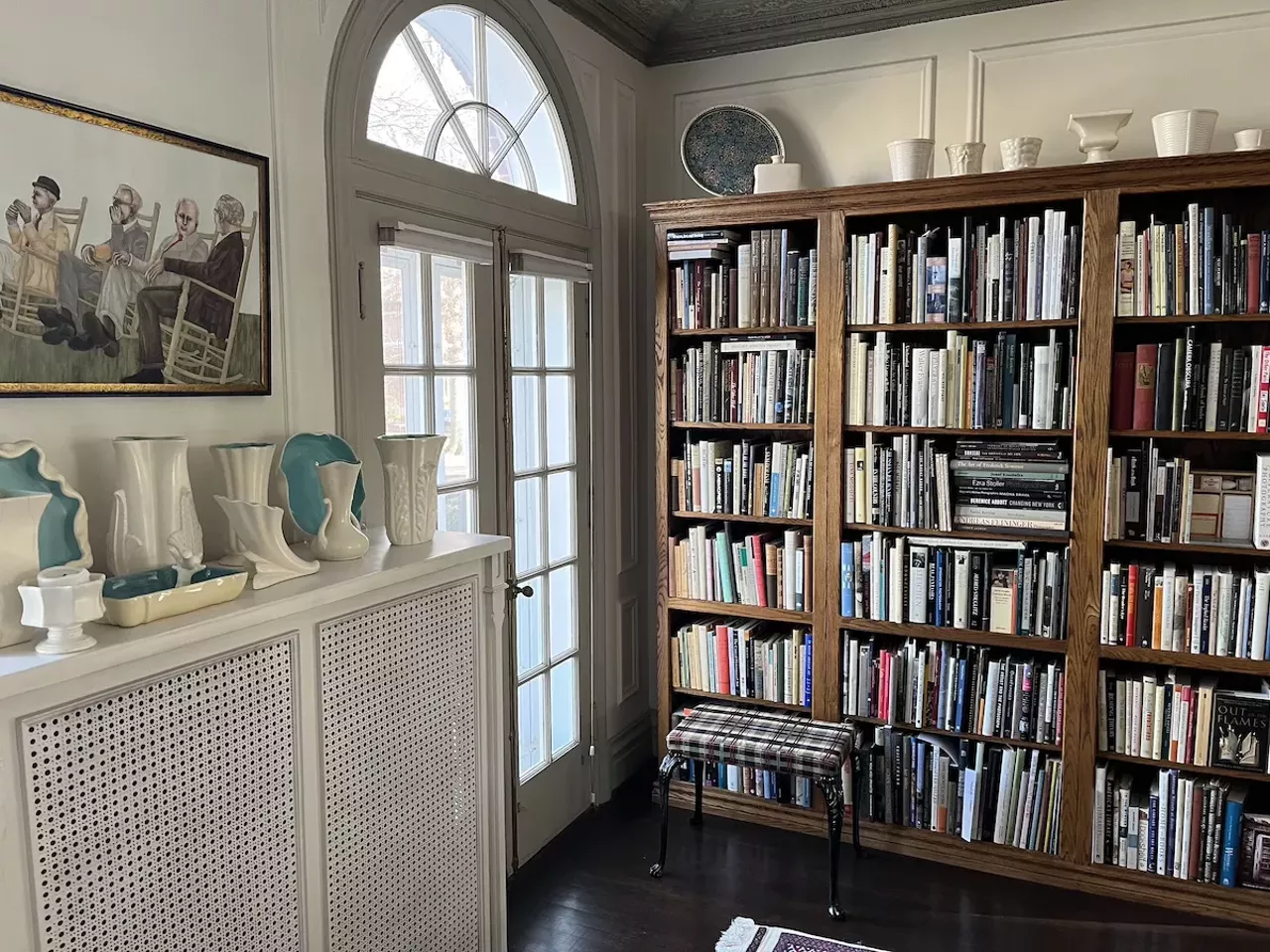 The interior of Gass' house is defined by books and bookshelves. As soon as the couple moved in, Gass set about building bookshelves in the house&rsquo;s second-floor library, sourcing the wood and doing the construction of the shelves himself. When the Gasses&rsquo; twins moved out, their bedrooms were also converted to libraries, one for French literature and the other German.Contrary to the stereotypes about the sort of people who write the kind of difficult books Gass did, the writer and professor didn&rsquo;t take himself too seriously, at least if the following anecdote is to be believed: Gass once gave a lecture arguing a novel&rsquo;s words were in fact true, and it was the readers who were the fictional entities. (It no doubt sounded more persuasive coming from Gass.) Some undergrad smart aleck only in attendance at the lecture for extra credit raised his hand and asked why he should care what some short man who may not be real had to say about reality. Gass was taken aback, but laughed. Then the whole crowd did, too.