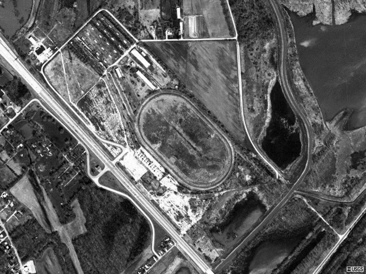Cahokia Downs aerial view