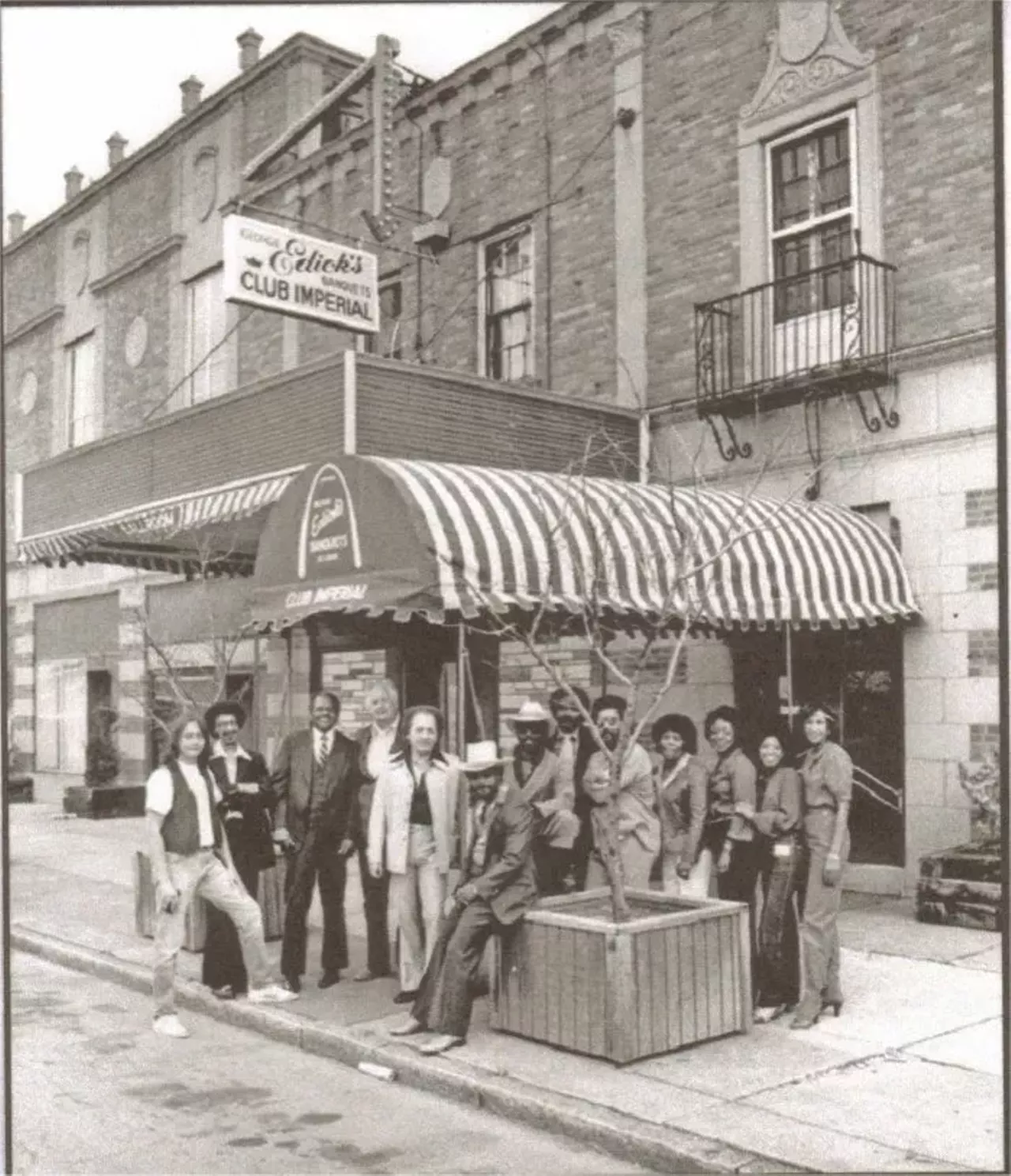 Crowds line up outside Club Imperial.
