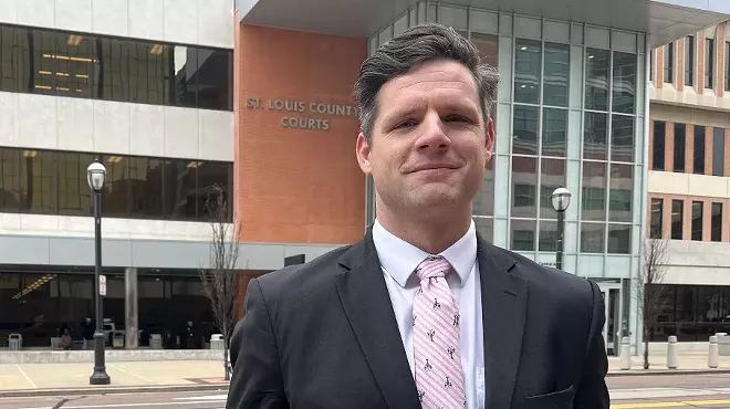 Defense attorney David Mueller in Clayton.