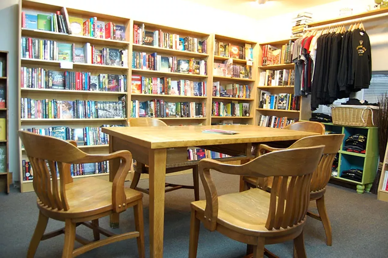 Go to the basement at Left Bank Books. There's an amazing used book room downstairs at Left Bank. Used books = almost free! Photo by Harlan McCarthy.