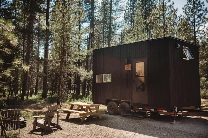 The cabins are also fitted with outdoor furniture - Getaway