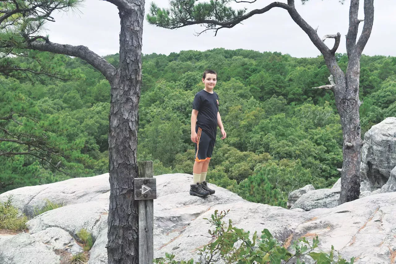7. Pickle Springs Natural Area South of St. Louis; Missouri Department of Conservation info &#147;There are lots of really spectacular hikes in the area, but I think the &#145;Trail Through Time&#146; at Pickle Springs may be my absolute favorite," Schrenk says. "It feels unlike anything else in the area, with its pine forest and rock formations with names like &#145;The Slot&#146; and &#145;Rockpile Canyon.&#146; If you can make the hike in the winter after a cold snap, you can see remarkable frozen waterfalls and ice formations.&#148; Photo by Kathy Schrenk