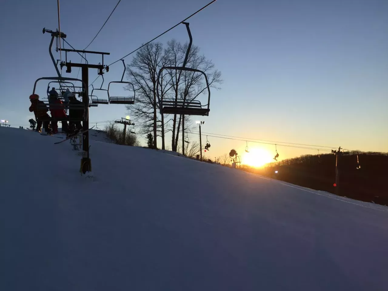 There's nothing like a little flirtatious competition. Race each other down the slopes at Hidden Valley Ski Resort -- or simply laugh at each other wiping out in the snow. Photo courtesy of Hidden Valley Ski Resort / John Collier