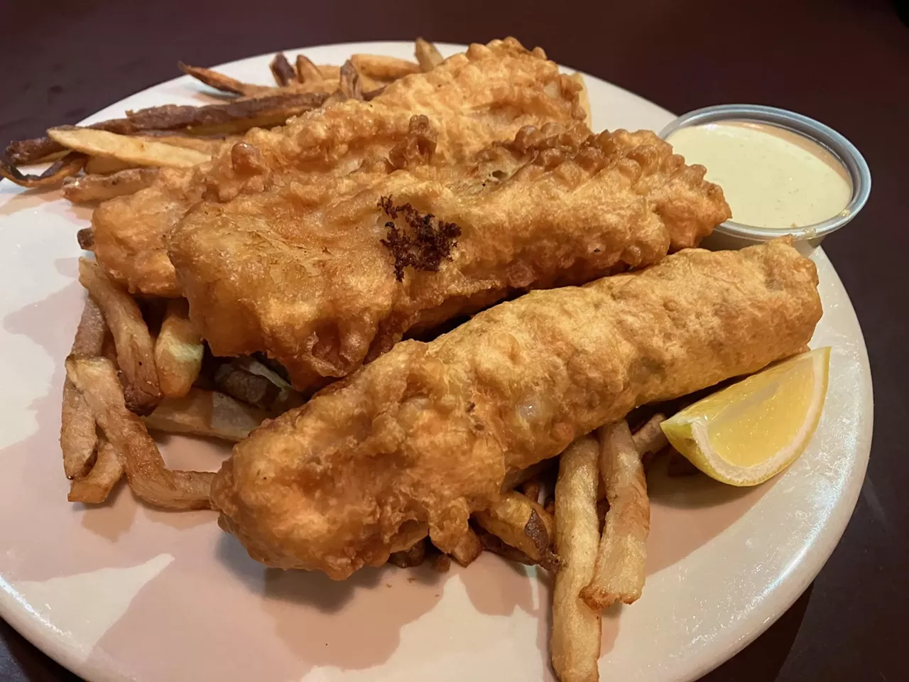 The fish and chips at Schlafly Tap Room