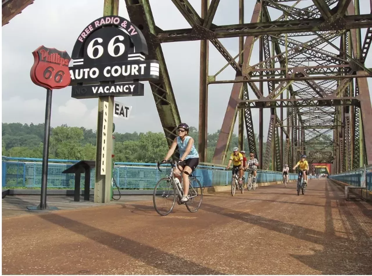 Riverfront Trail (South Leonor K. Sullivan Boulevard, Chouteau Avenue and Riverview Drive at the Old Chain of Rocks Bridge) Photo credit: Trailnet / Flickr