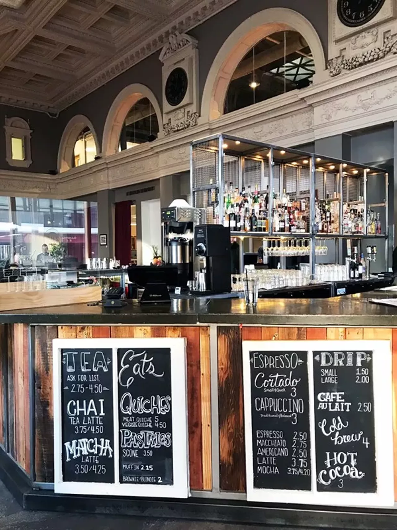 Trust 401 Pine St St. Louis, MO 63102 A craft cocktail and coffee bar inside the Covo coworking space, Trust opened its doors in December. The bar's name is a nod to the stately building&#146;s former life as the Mississippi Valley Trust Company. The bar program is managed by Noah Prince-Goldberg and Rob Somerscales, founders of Artisan Well, the local bar consulting company that's also behind Bronson House. Expect gorgeous cocktails and friendly hospitality. Photo by Sara Graham