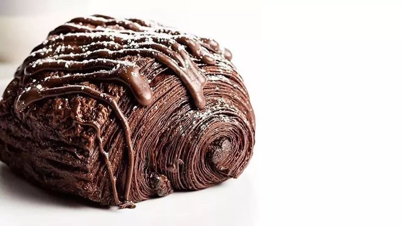 The darkness chocolate croissant from La Patisserie Chouquette in St. Louis