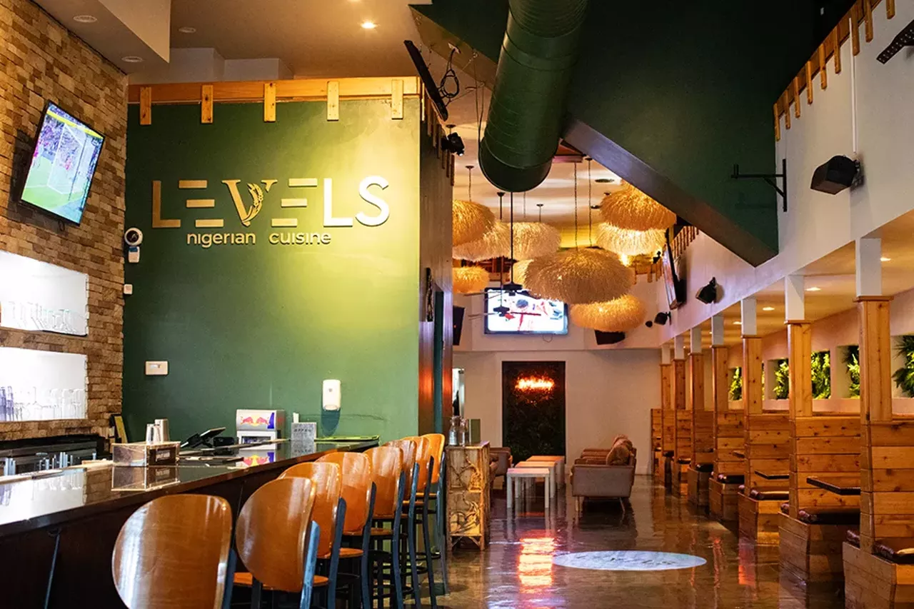 The dining room and bar.