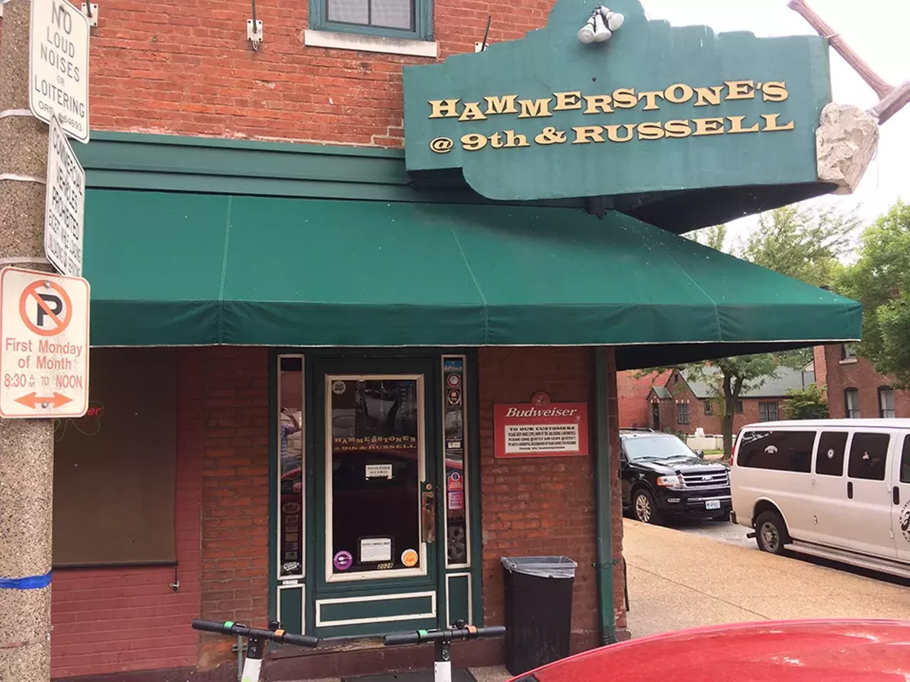 Hammerstone's (2028 S. 9th Street; 314-773-5565) Opens at 6:30 a.m. Monday through Friday; Opens at 9 a.m. Sunday Hammerstone&#146;s is the perfect place to put back a few cold ones and hide from the world, but with its friendly bartenders and amiable clientele, it&#146;s a great place to strike up a conversation with a stranger as well. And with a sizable patio just out back, you can brighten your drinking experience with a little sunshine, too. Photo credit: Daniel Hill