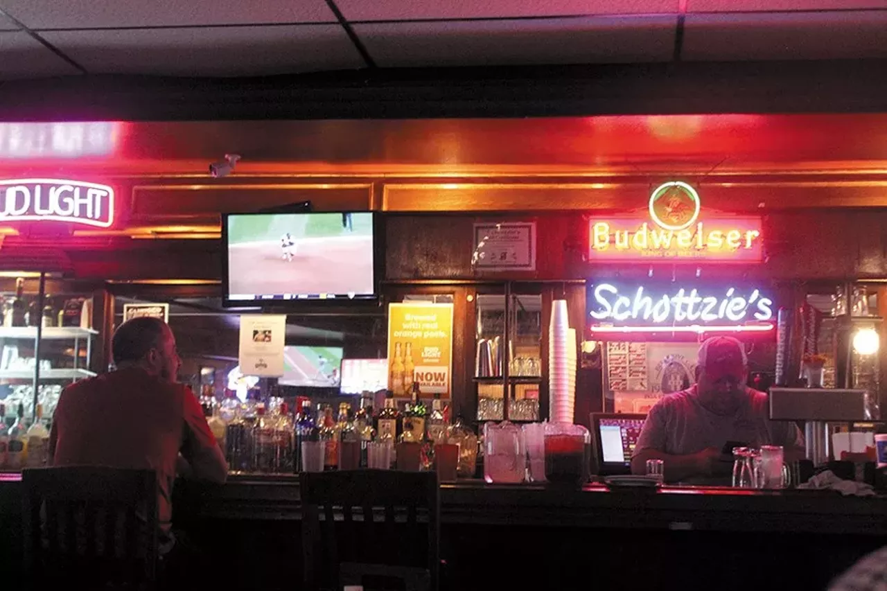 Schottzies Bar & Grill (11428 Concord Village Avenue; 314-842-1728) Opens at 6 a.m. Monday through Saturday; Opens at 9 a.m. Sunday First opened in 1947, the place is nothing fancy, with a long bar running the length of a room positively stuffed with seat-yourself tables and the faint aftertaste of cigarette smoke years after going tobacco-free. Famous for being one of the last places in St. Louis to serve brain sandwiches, this classic also opens at 6 a.m. every day but Sunday. Photo credit: Sarah Fenske