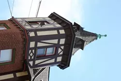 The half-timber construction popular with A-B restaurants.