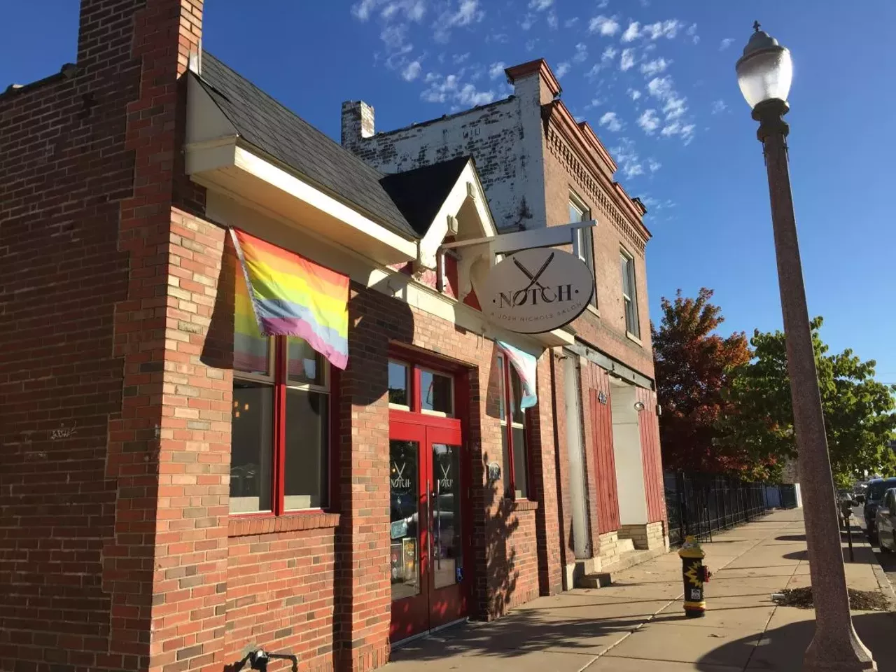 NOTCH 4187 Manchester AvenueSt. Louis, MO 63110(314) 764-5113 The pride flags outside this salon let you know that you are welcome here. Inside are a number of inclusive options, including a hairstyle menu that doesn't separate "men's" and "women's" styles. It's been said before, but Notch is really a cut above the rest. Photo courtesy of Jaime Lees