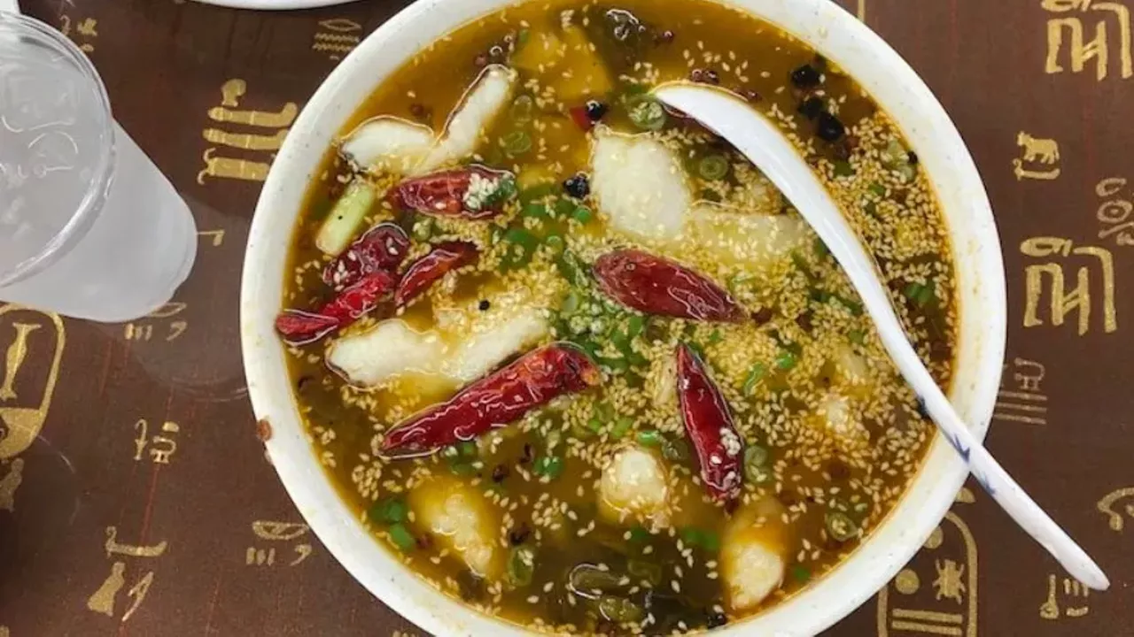 Soup from China Bistro inside Pan Asia Market in Manchester